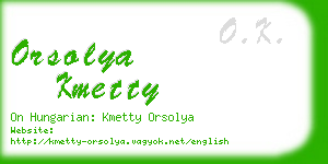 orsolya kmetty business card